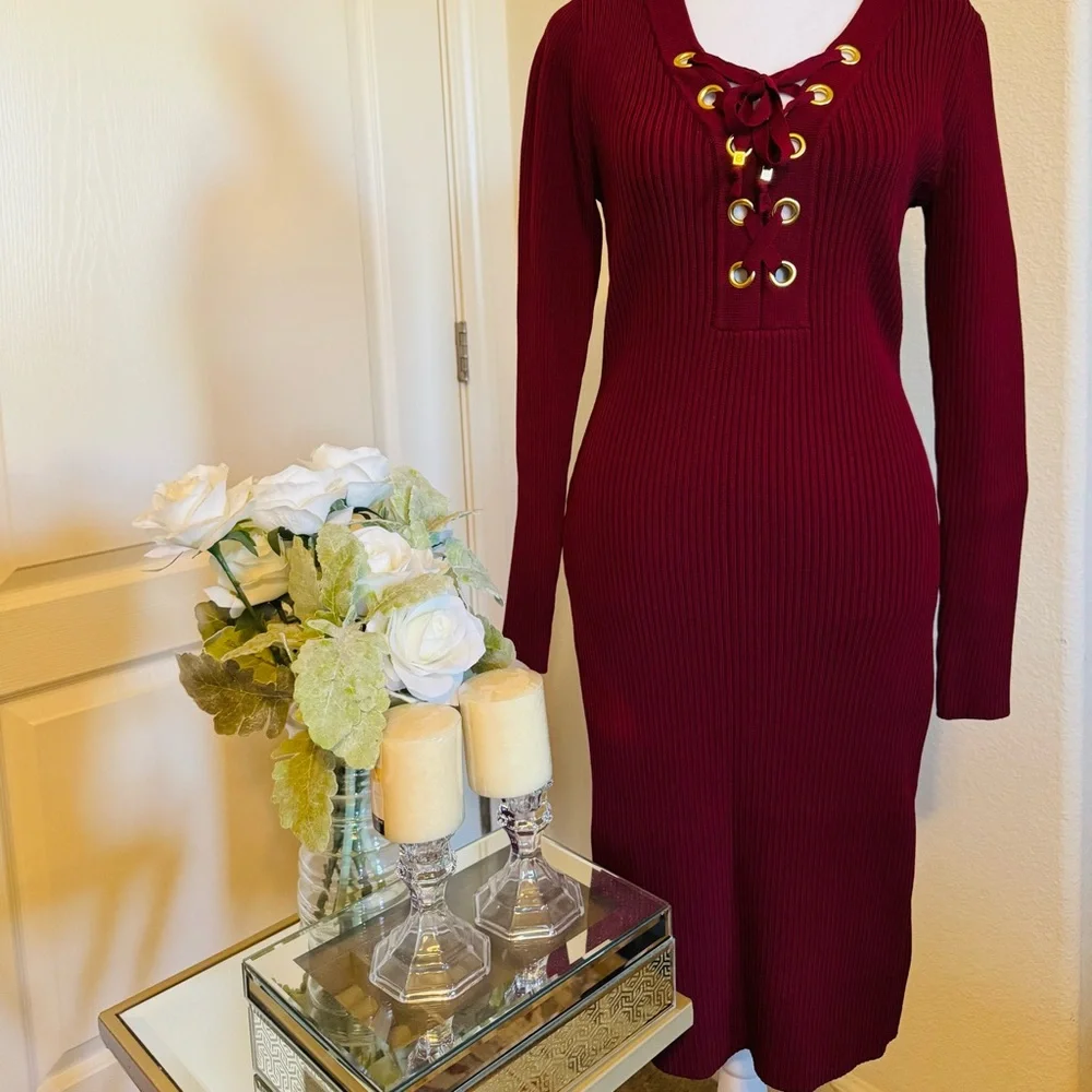 NWT Michael Kors Elegant Long Sleeve Dress